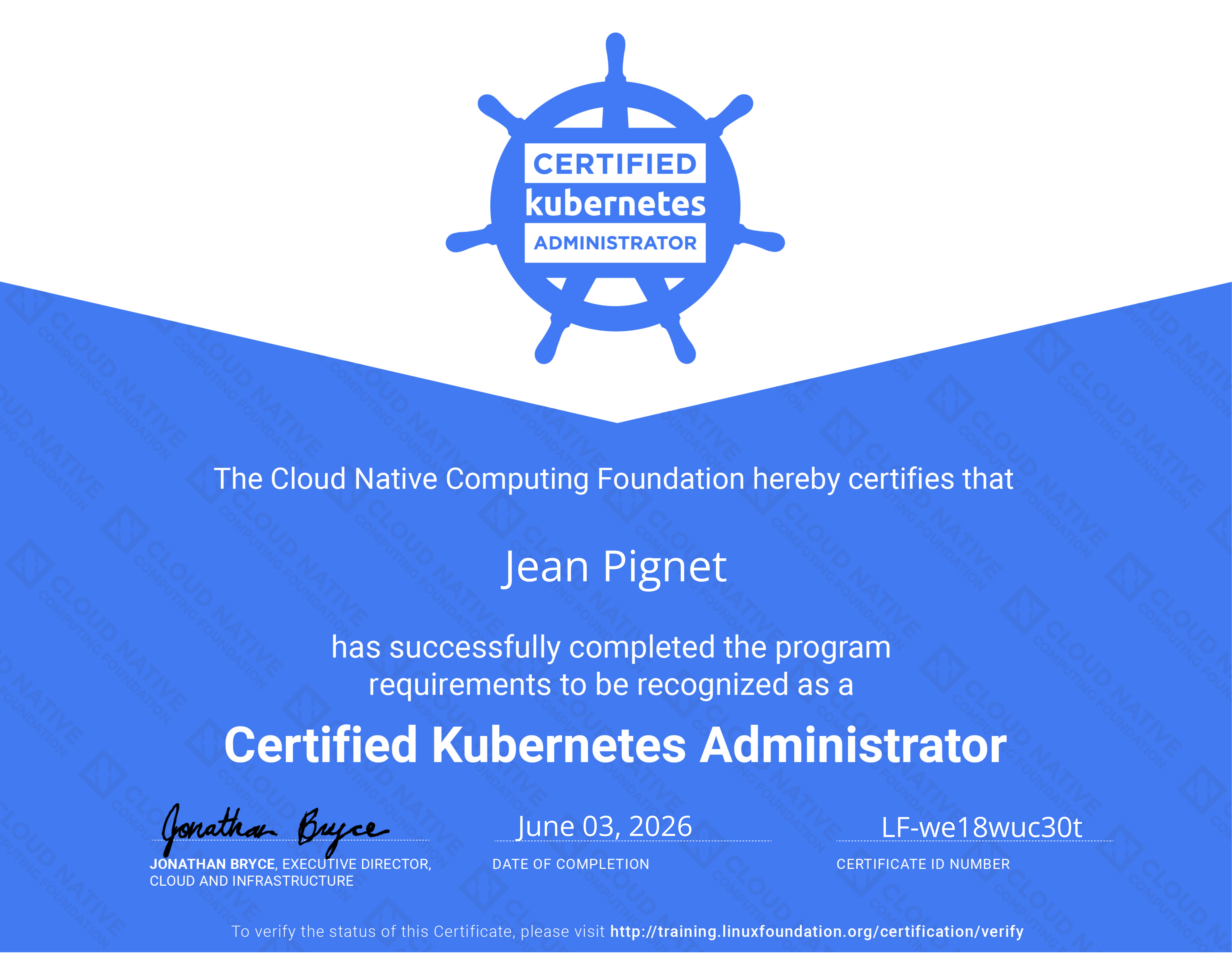 Certification Certified Kubernetes Administrator (CKA)